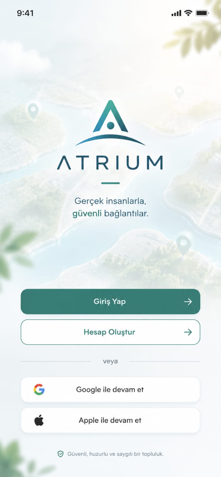 Karşılama ve Giriş Arayüzü